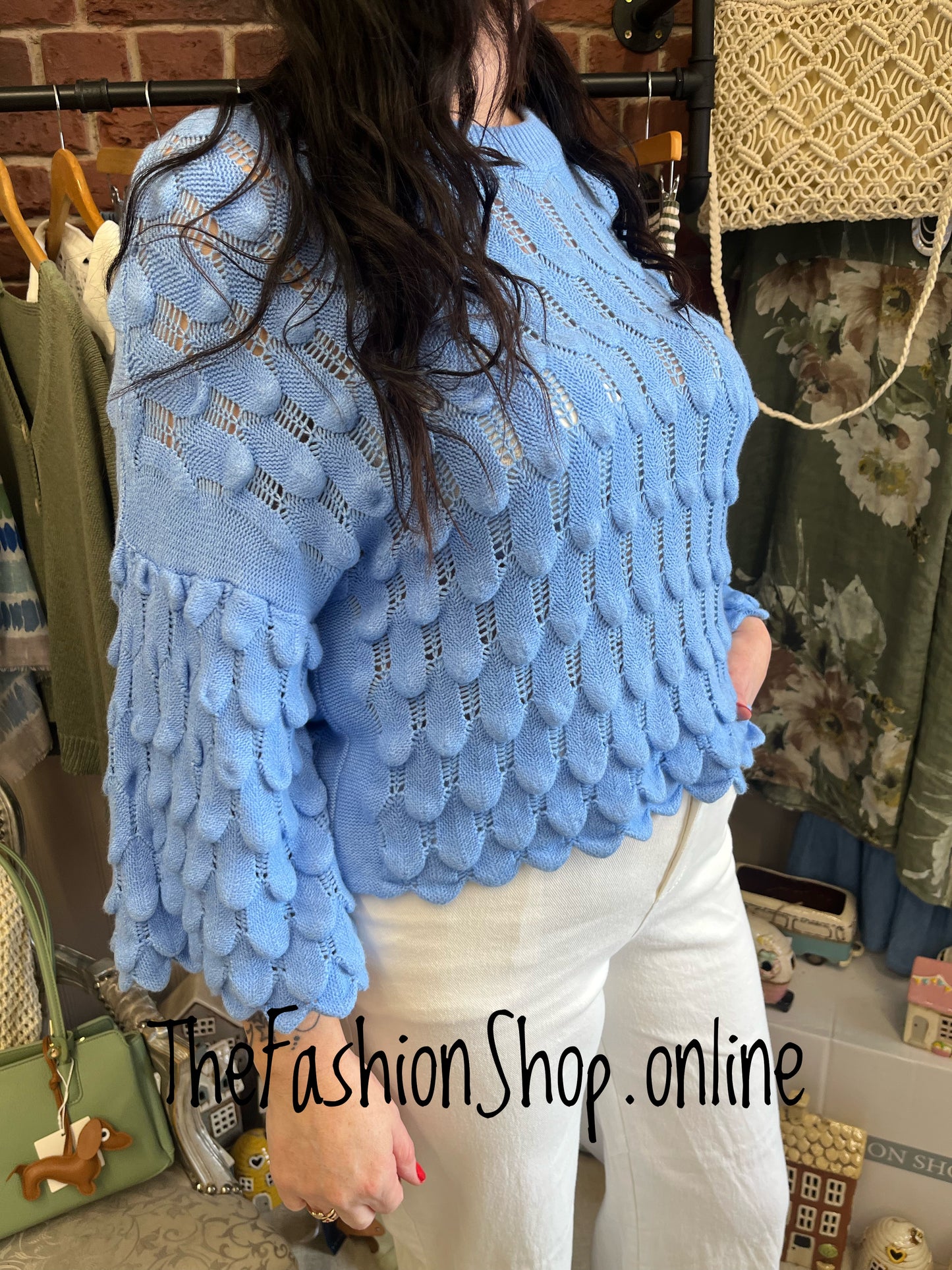 Eloise light blue petal jumper 8-16