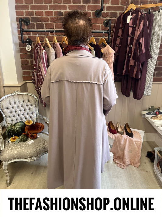 Trinny mocha relaxed trench coat 14-22