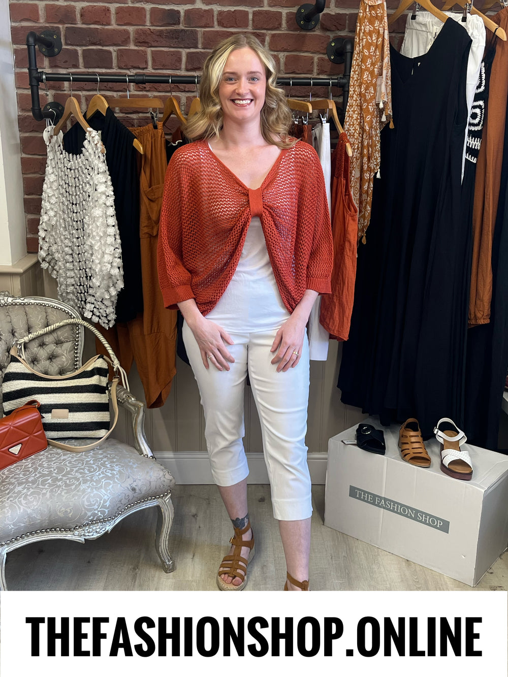 Nina cinnamon three way knitted top 8-18