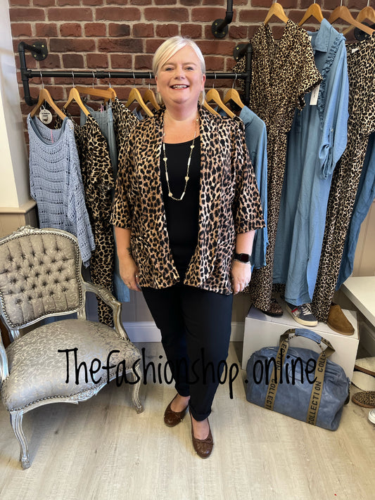 Mandy leopard print jacket 16-24