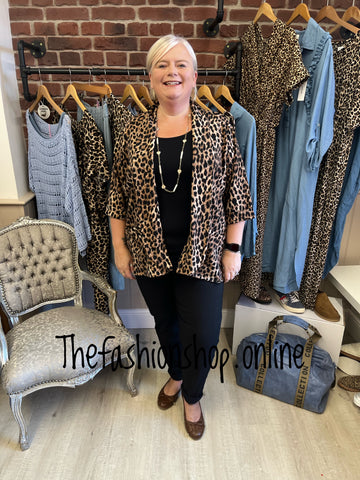 Mandy leopard print jacket 16-24