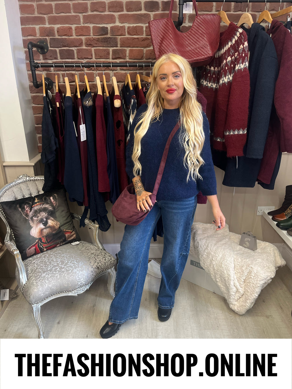 Holly navy alpaca mix jumper 10-18