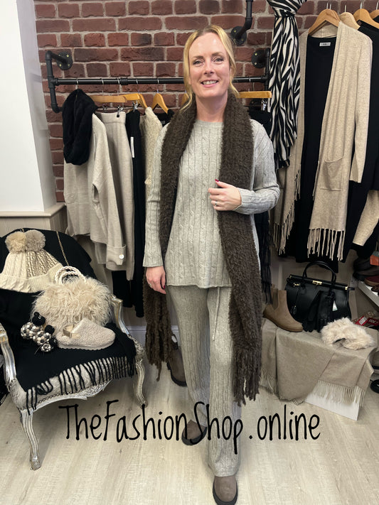 Amber taupe cashmere mix co-ord 10-14