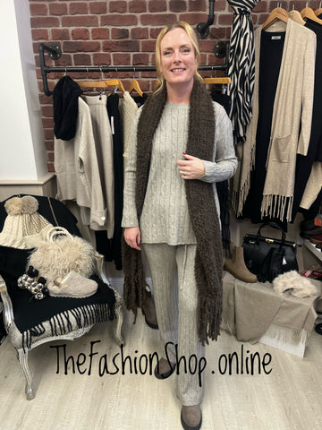 Amber taupe cashmere mix co-ord 10-14