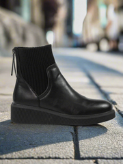Lunar Tara black wedge boot sizes 4-8