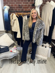 Millie navy fine knit trousers 8-14