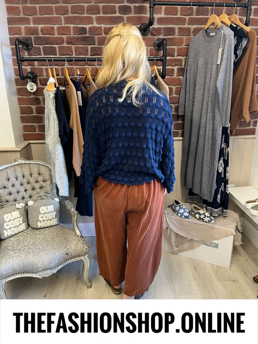 Eloise navy petal jumper 8-16