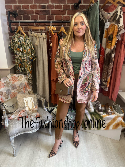 Margot vintage silk feel blazer 10-16