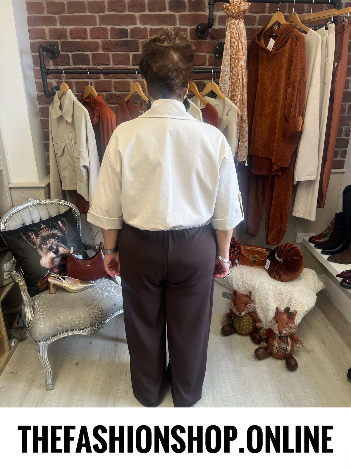 Milan brown dress trousers 12-18
