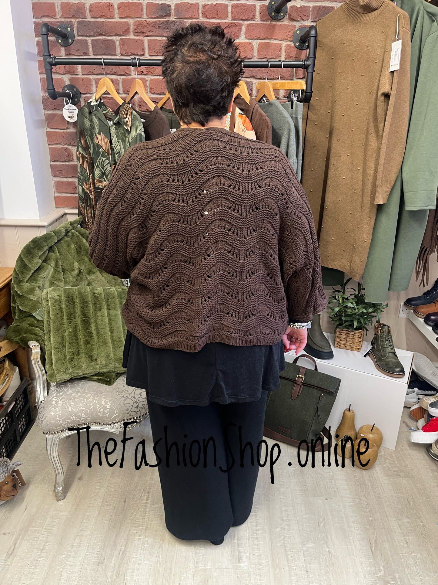 Nala brown edge to edge cardigan 8-20