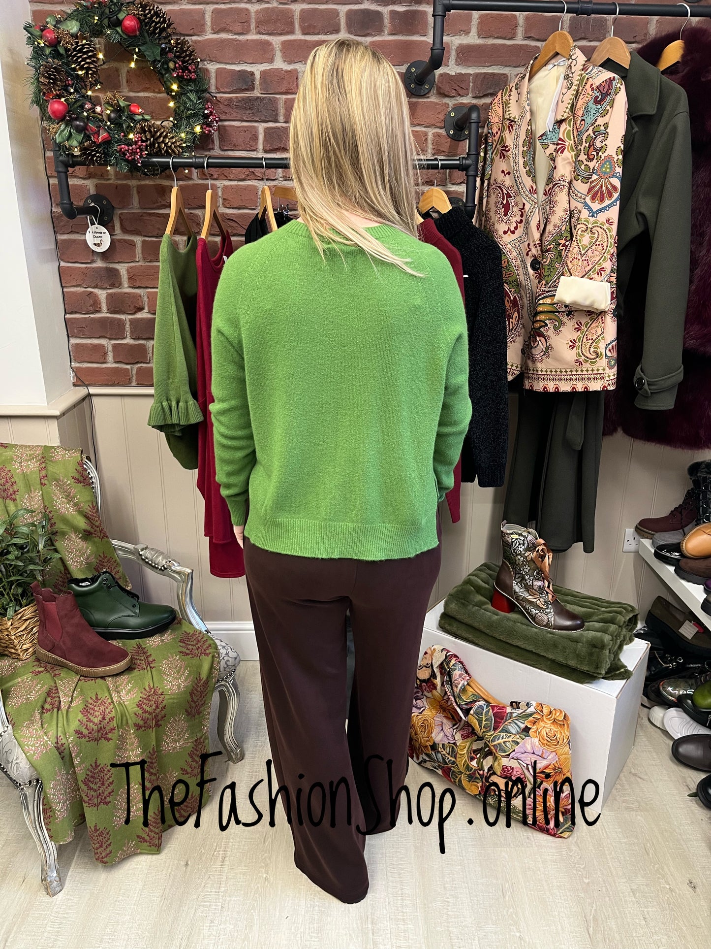 Erika green high low jumper 8-14