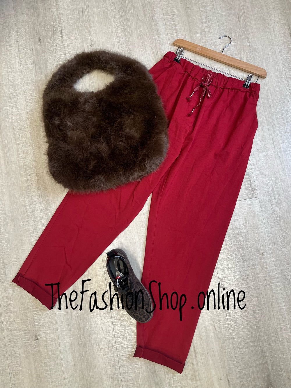Plus size wine classic magic trousers 18-24