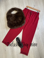 Plus size wine classic magic trousers 18-24