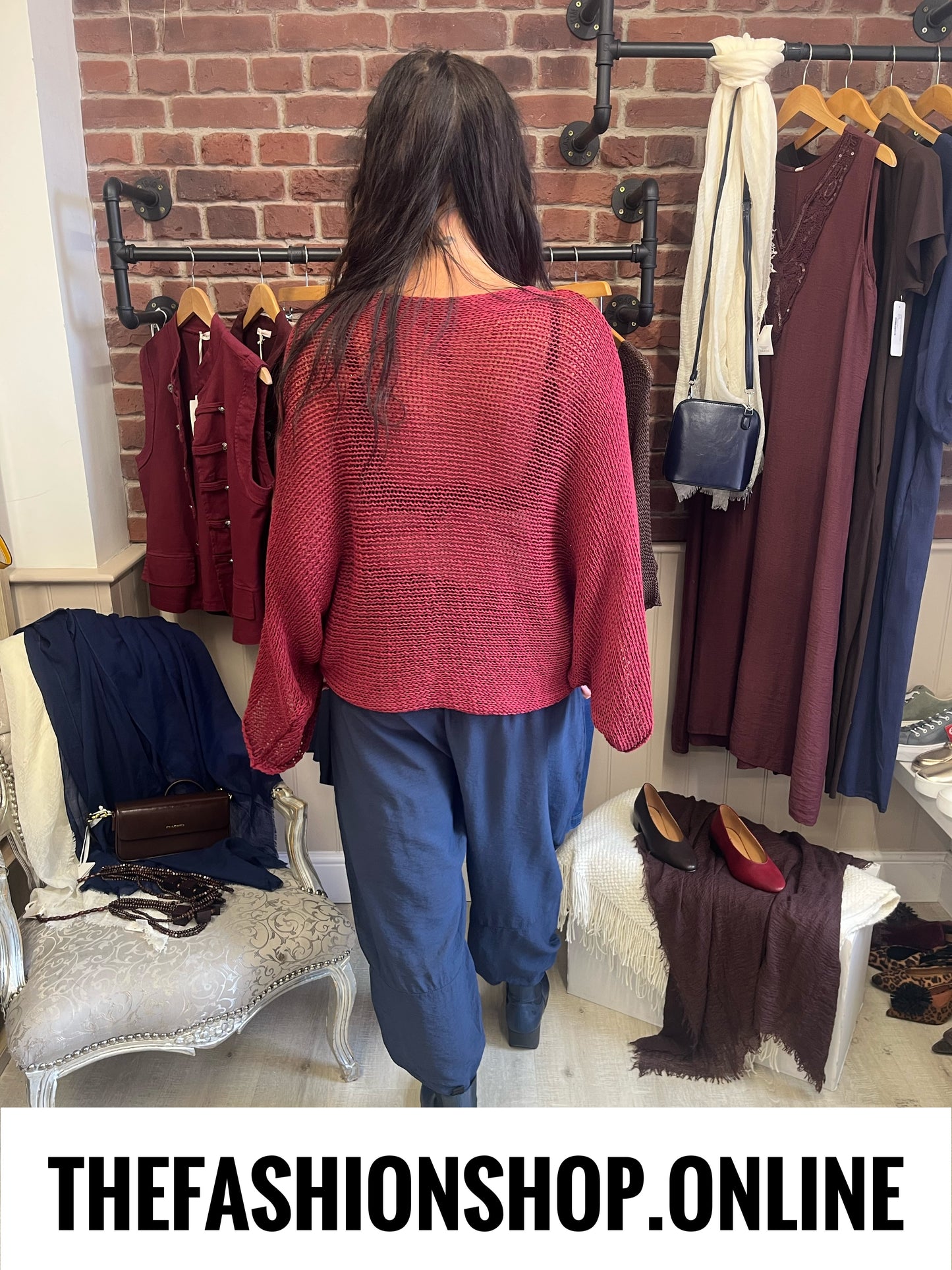 Jessie navy tulip hem trousers 12-20
