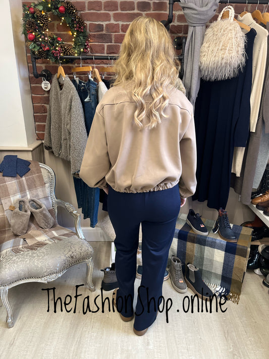 Sasha navy front seam jogger 8-14