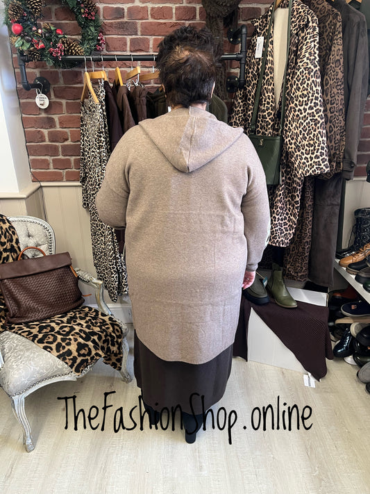 Bridget coffee hooded coatigan 12-18