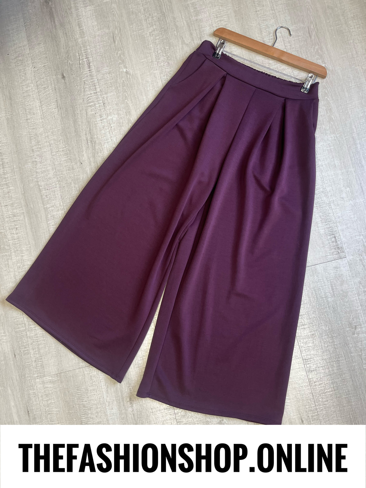 Eleanor damson wide leg trousers 10-20