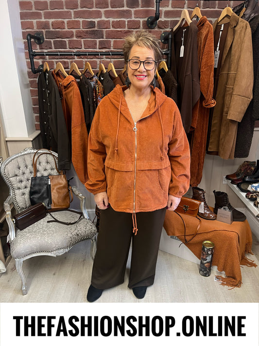 Margot rust jumbo cord jacket 16-22