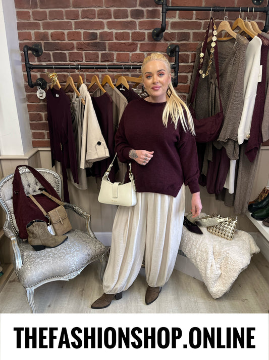 Lauren mulberry wool mix jumper 10-16