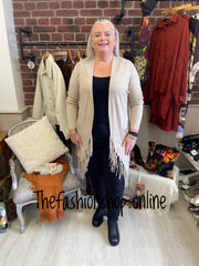 Rachel beige tassel cardigan 12-18