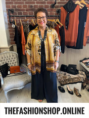Miranda tan animal print shirt 16-22
