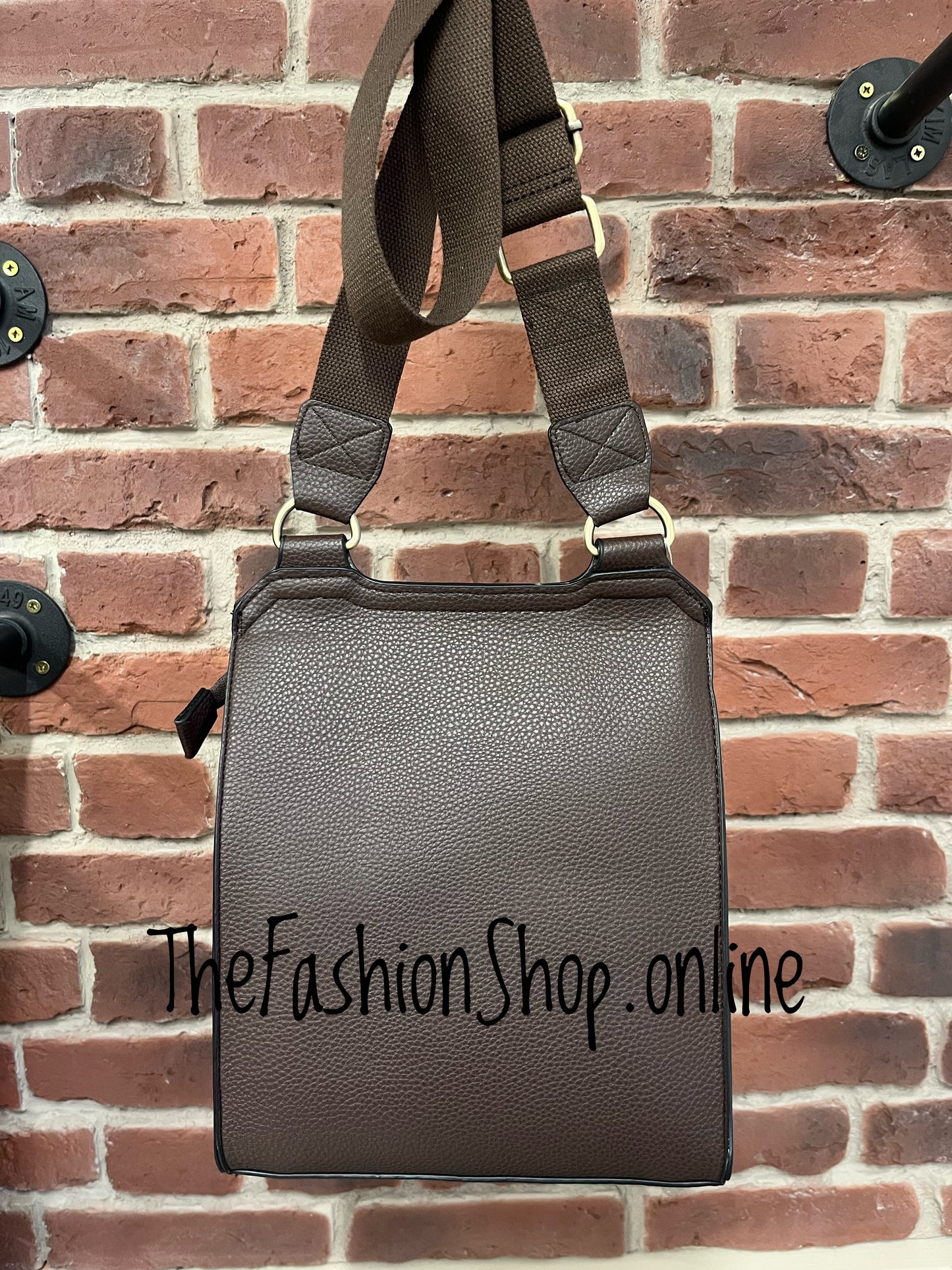 Louisa large brown messenger bag