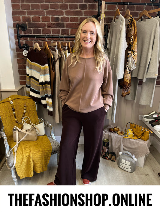 Zena Camel Front Seam Sweatshirt 8-14
