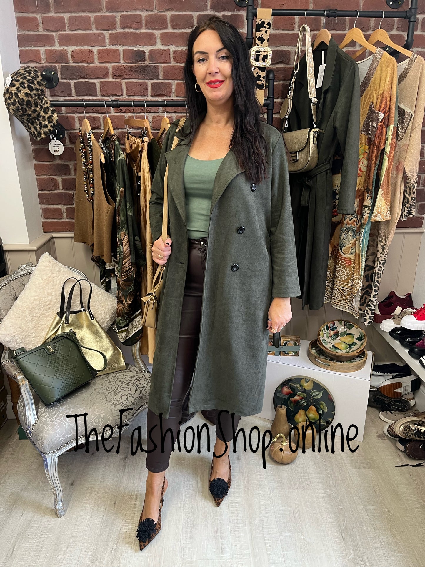 Maeve khaki trench coat 8-14