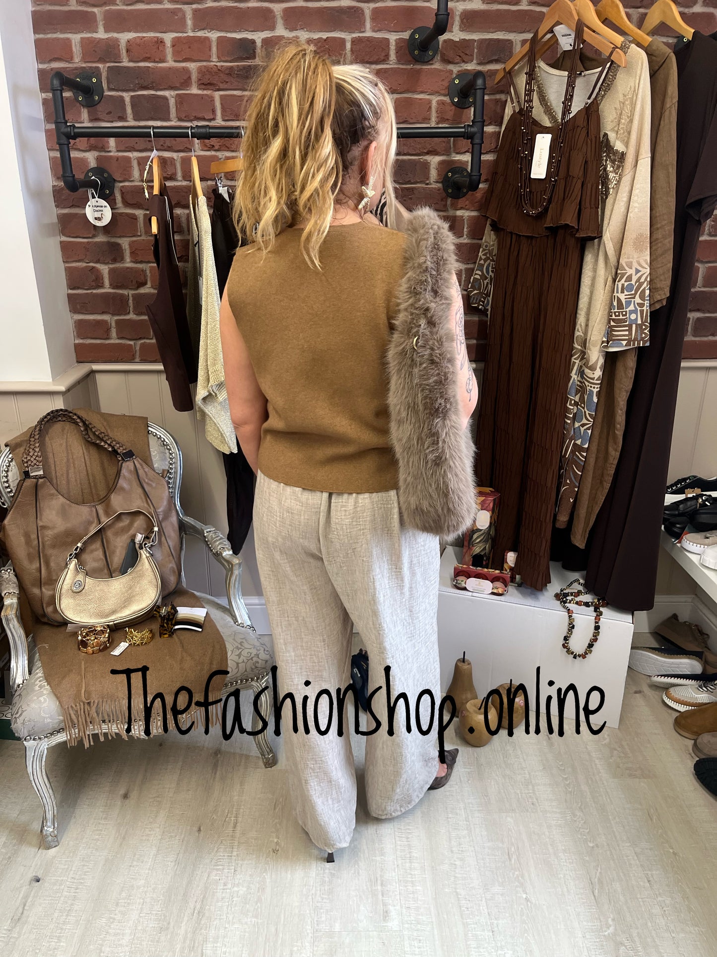 Charlie camel waistcoat 8-12