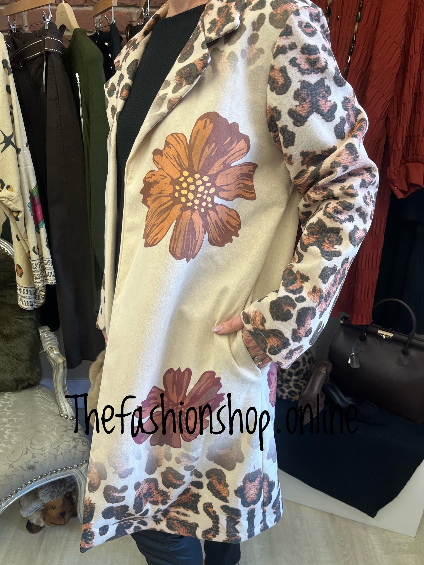 Carmen Autumn leaves duster jacket 8-18