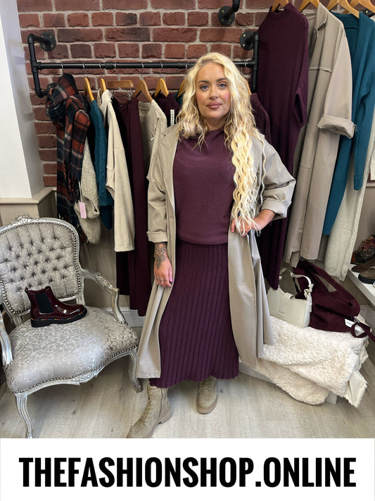Jenny damson knitted A line skirt 10-16