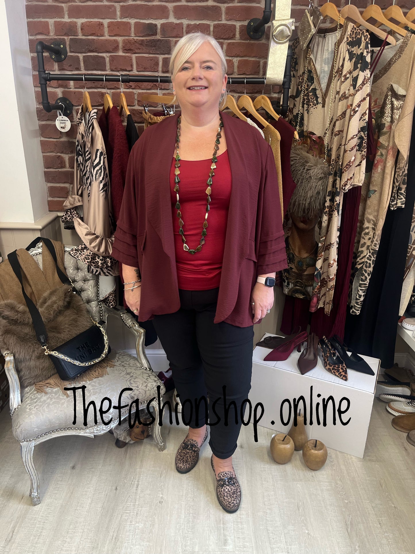 Helena wine lightweight jacket 14-22