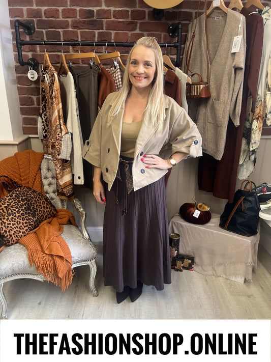 Zena camel double breasted jacket 8-16
