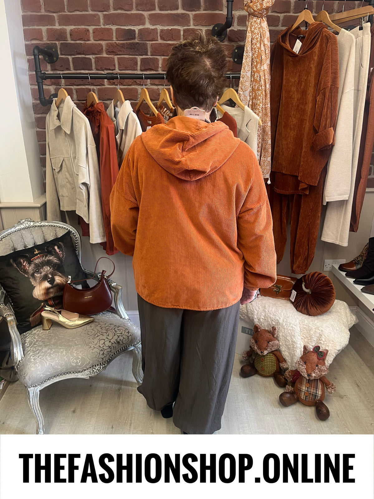 Margot rust jumbo cord jacket 16-22