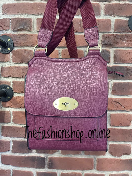 Louisa large wine messenger bag