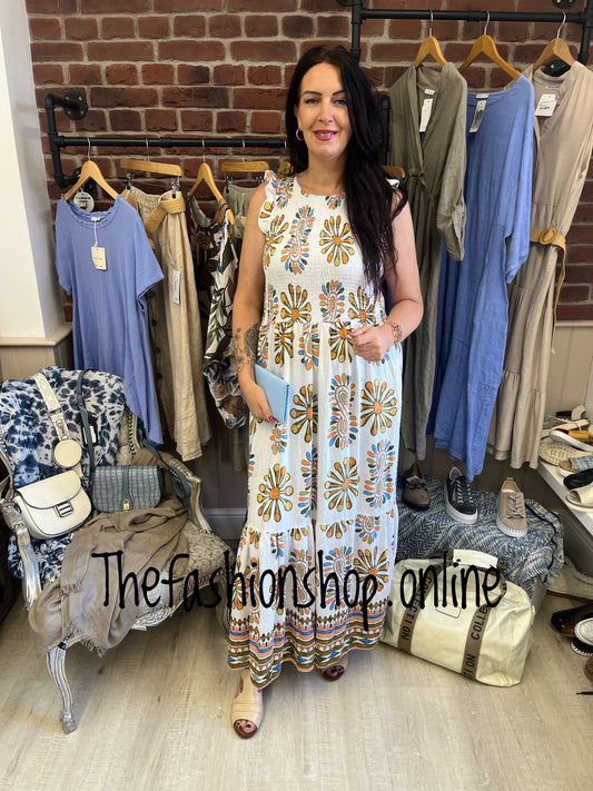 Juliet colourful tiered maxi dress 8-16