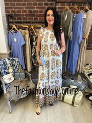 Juliet colourful tiered maxi dress 8-16