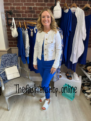 Katie white military denim jacket sizes 10-20