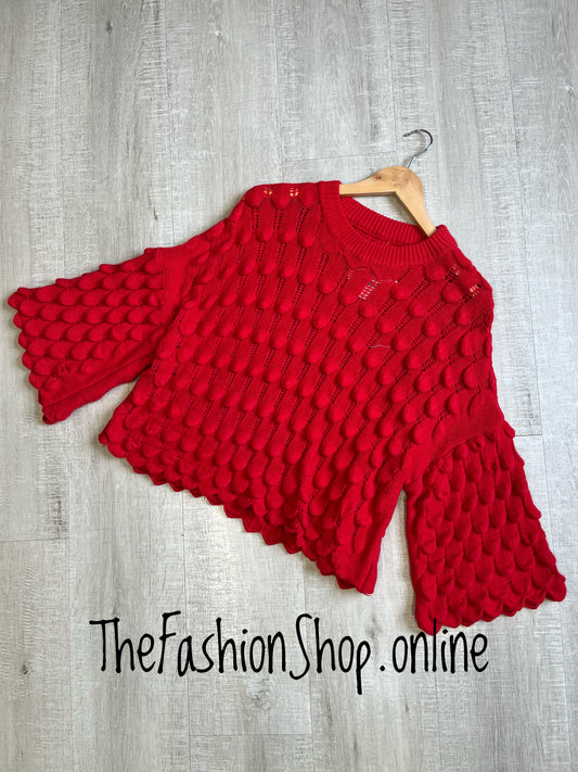 Eloise Red petal jumper 8-16