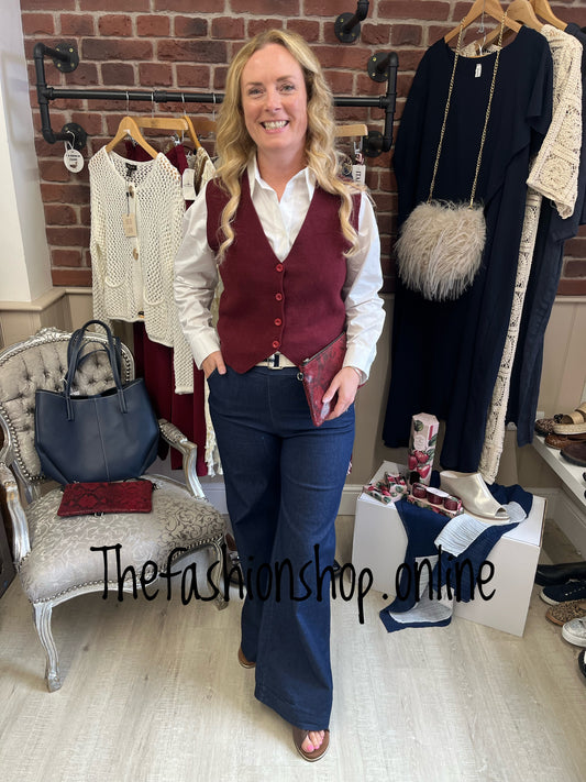 Charlie wine waistcoat 8-12