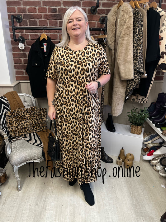 Sasha brown cheetah dress 18-24