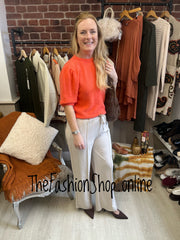 Lily orange wool mix top 8-14