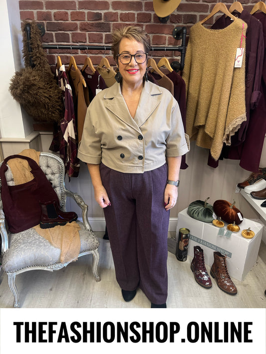Penny damson wide leg trousers 14-20