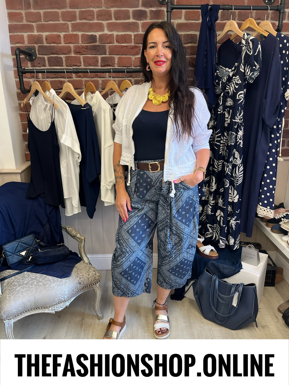 Patsy white linen jacket 8-14