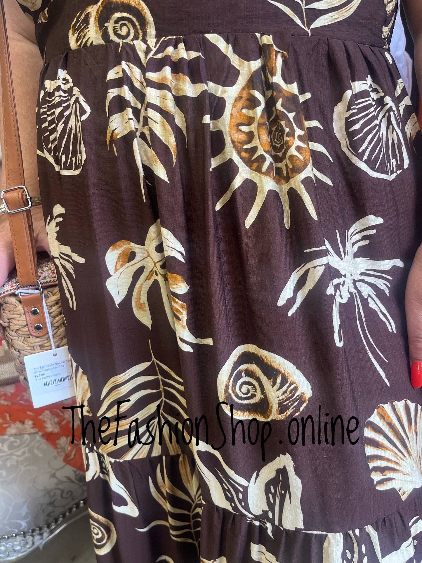 Beth brown and tan summer dress sizes 10-16