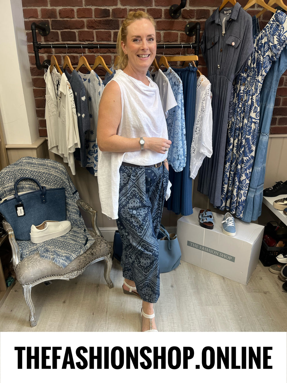 Adele white linen funky top 10-20
