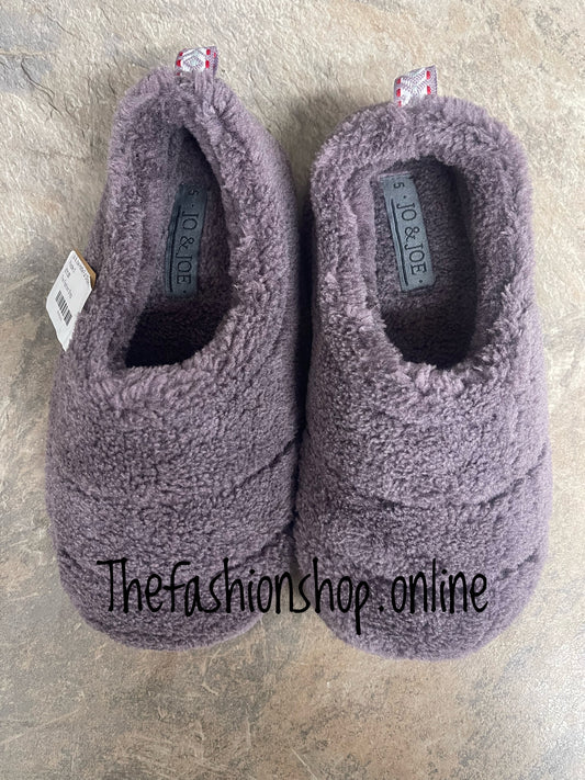 Jo & Joe Hattie Full Slipper in Purple sizes 3-8