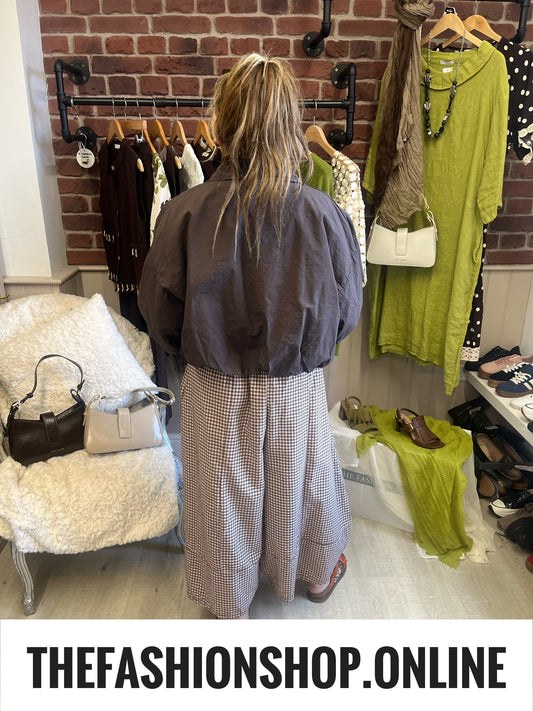 Jupiter brown bubble hem jacket 8-14