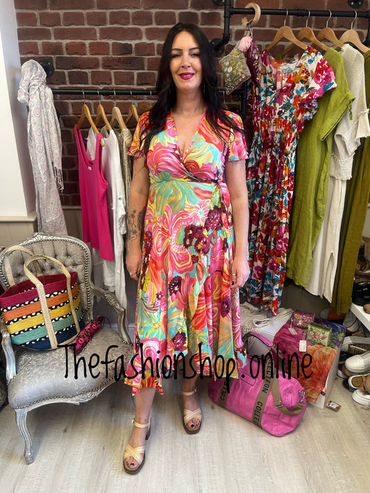 Bryony frill detail wrap dress sizes 12, 14 and 16