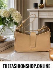 The Harper Shoulder Bag in Nude